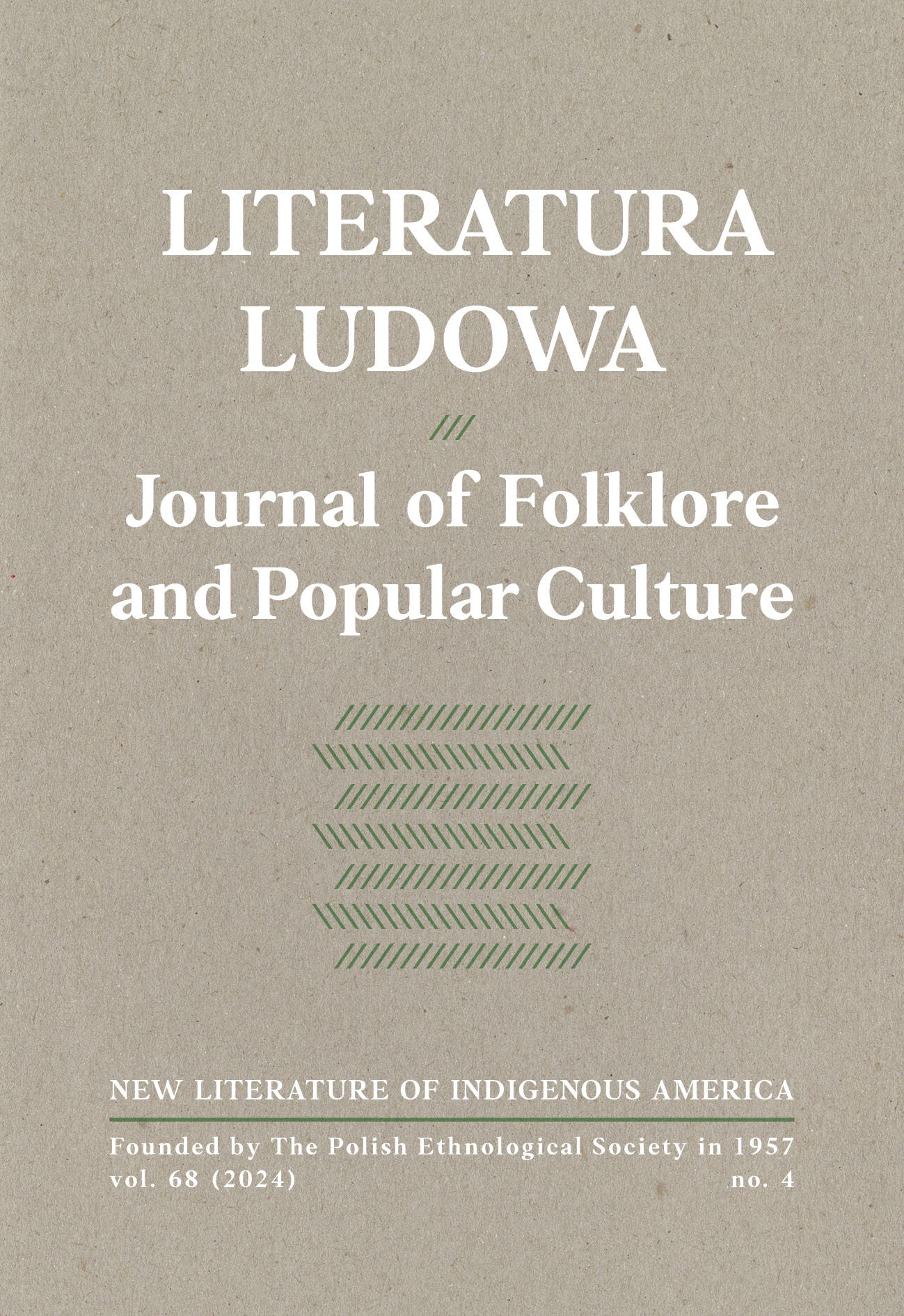 						Cover Image Vol. 68 No. 4 (2024): New Literature of Indigenous America
					