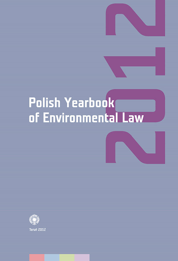 						Obraz okładki Nr 2 (2012): Polish Yearbook of Environmental Law
					