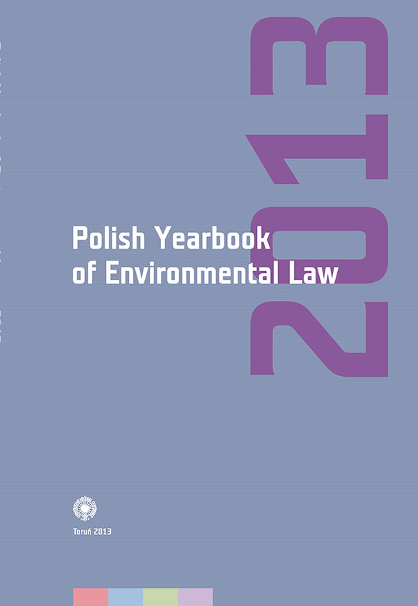 						Obraz okładki Nr 3 (2013): Polish Yearbook of Environmental Law
					