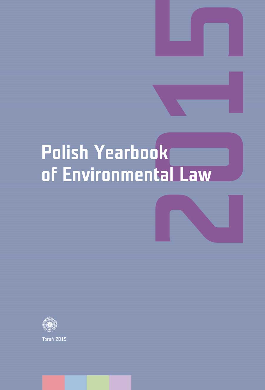 						Obraz okładki Nr 5 (2015): Polish Yearbook of Environmental Law
					