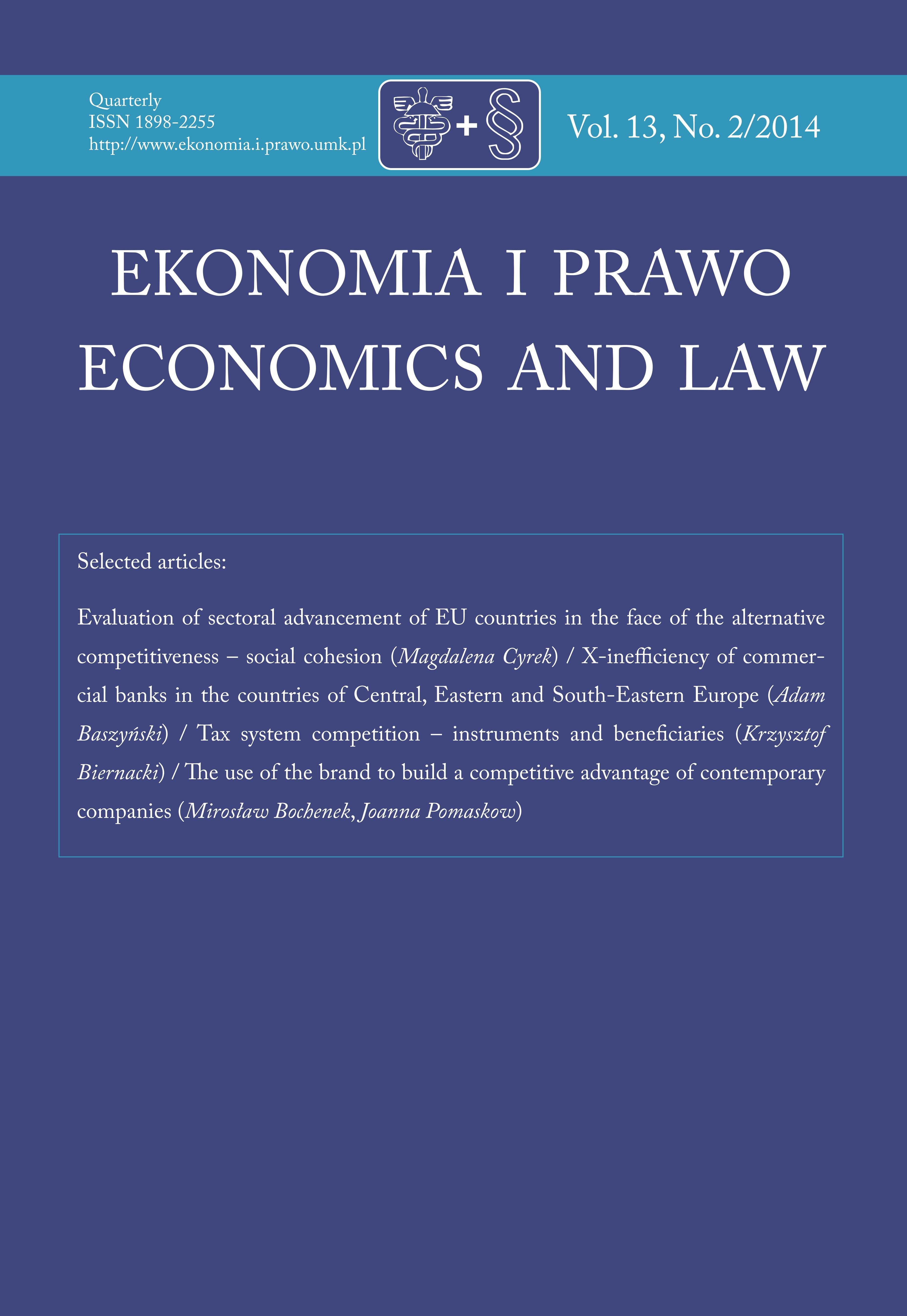 Ekonomia i Prawo. Economics and Law