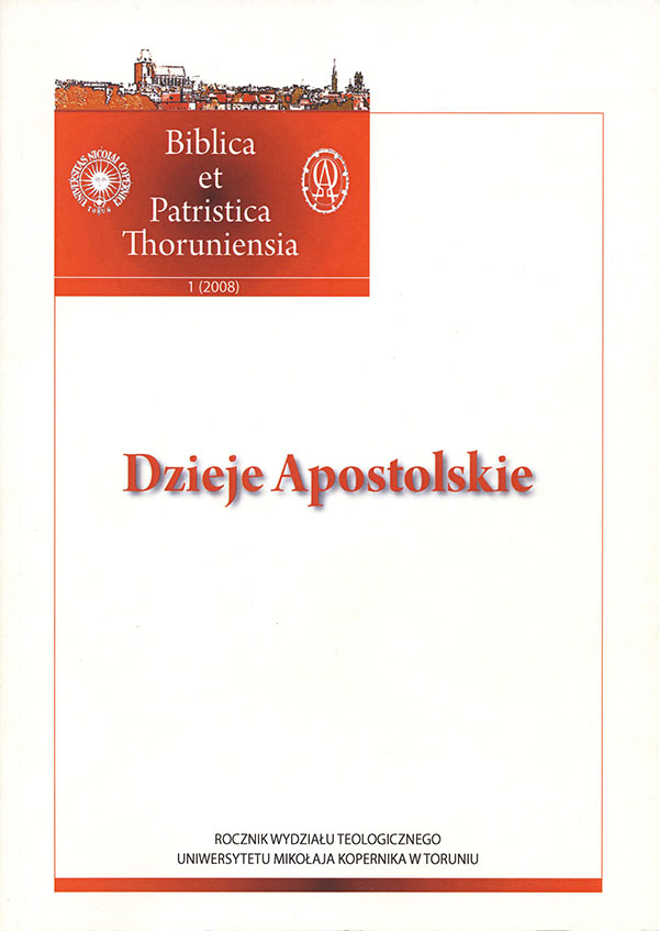 					View Vol. 1 (2008): Dzieje Apostolskie
				