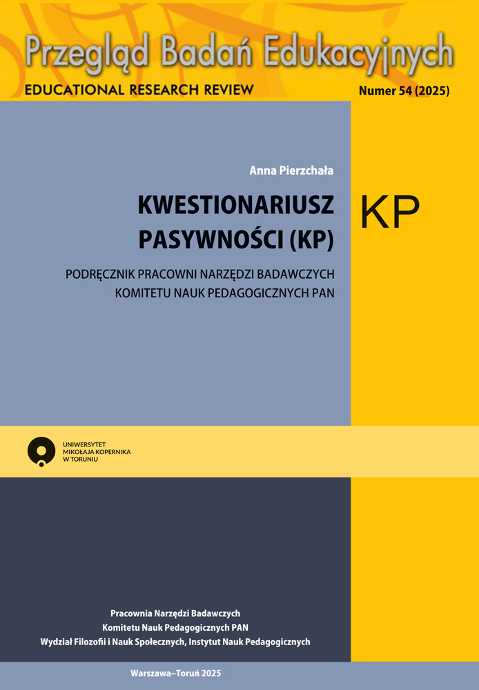 						Cover Image No. 54 (2025): Podręcznik Pracowni Narzędzi Badawczych Komitetu Nauk Pedagogicznych PAN
					