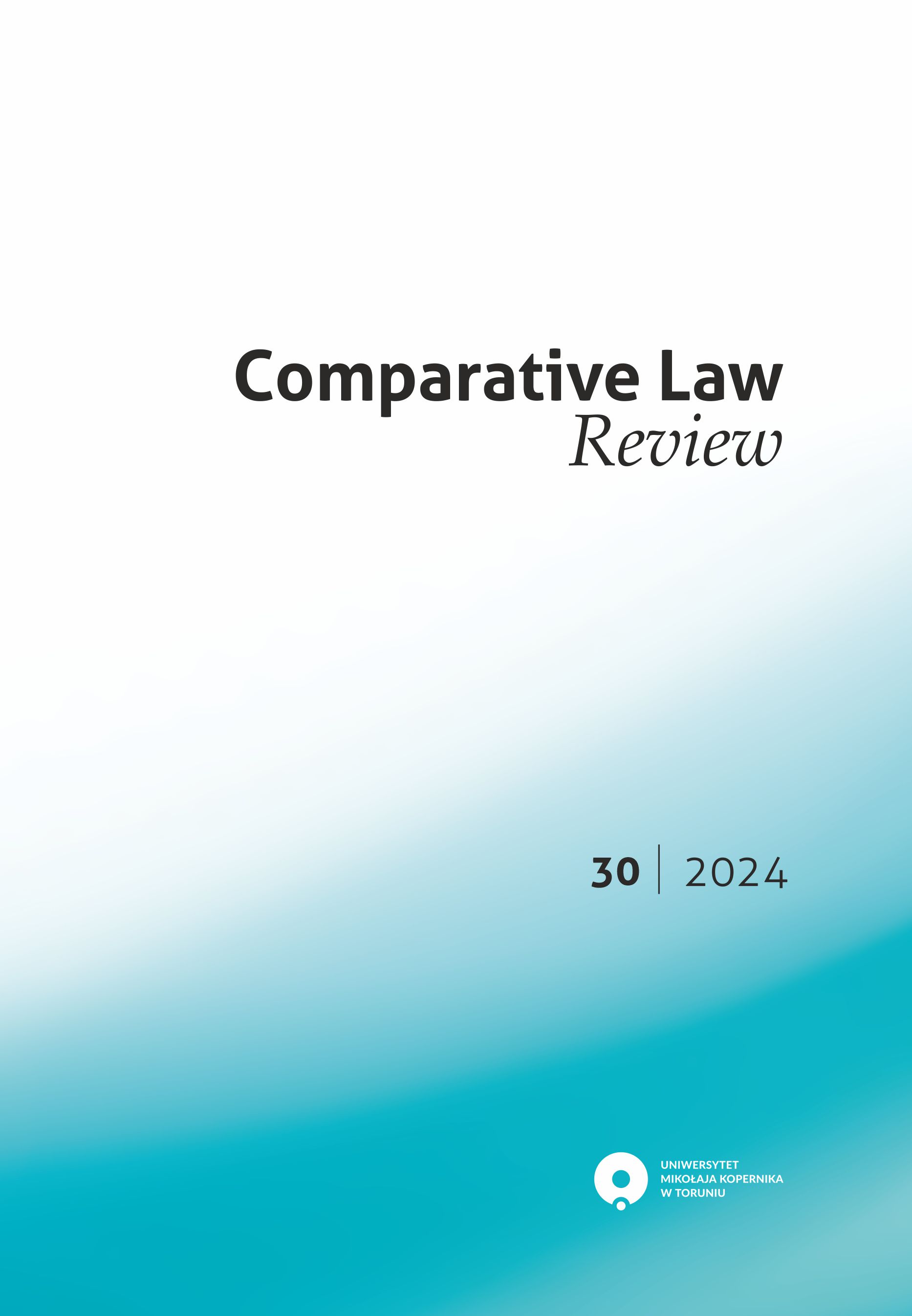 Journal Cover with the following information: Comparative Law Review vol. 30, year 2004